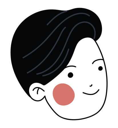 happy man faceのイラスト素材