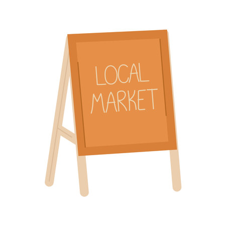 local market signboardのイラスト素材