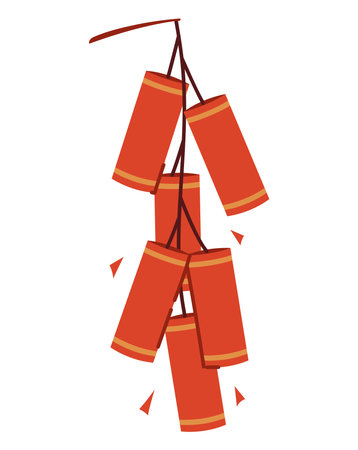 chinese firecrecker designのイラスト素材