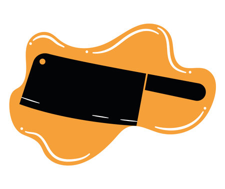 colored butchers knifeのイラスト素材