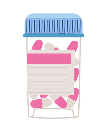 pill bottle illustrationのイラスト素材