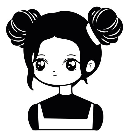 manga lady designのイラスト素材