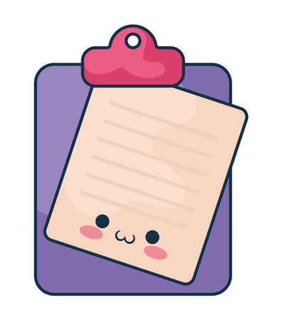 kawaii clipboard designのイラスト素材