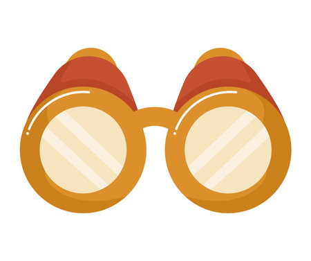 orange binoculars designのイラスト素材