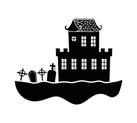 black cemetery iconのイラスト素材
