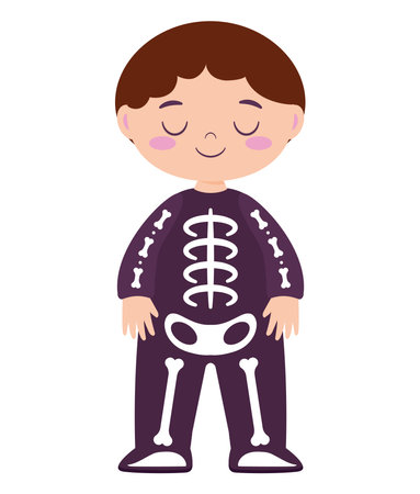 halloween skeleton costumeのイラスト素材