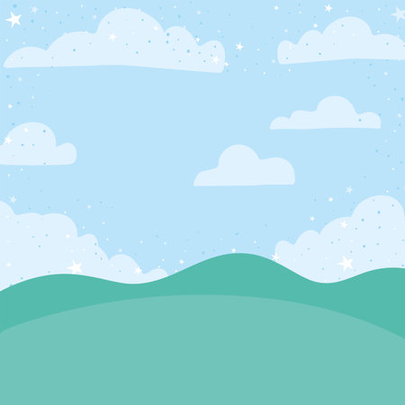 landscape of a plainのイラスト素材