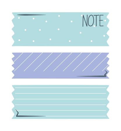 colored notes designのイラスト素材