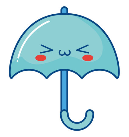 kawaii umbrella designのイラスト素材