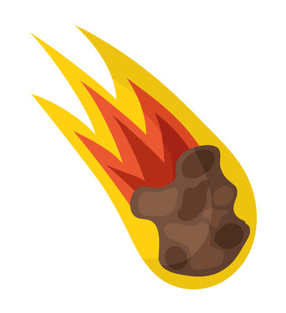 burning meteor designのイラスト素材