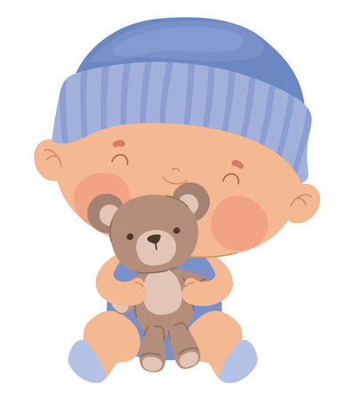 cute baby boyのイラスト素材