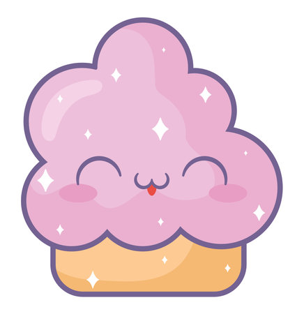kawaii cupcake designのイラスト素材