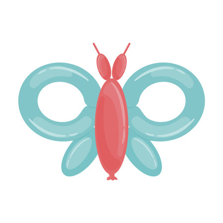 butterfly animal balloonのイラスト素材