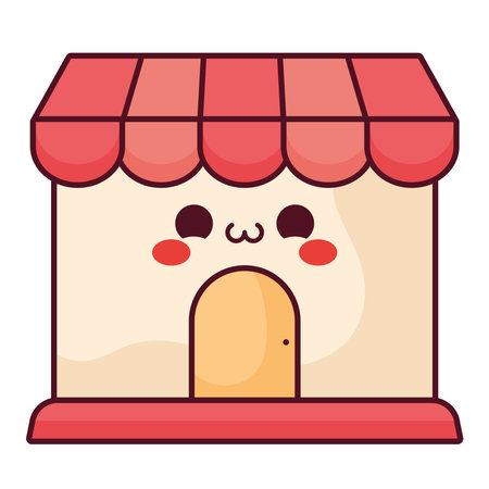 kawaii store designのイラスト素材