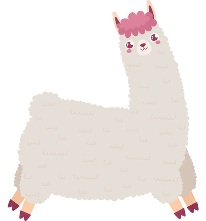 sweet cute llamaのイラスト素材