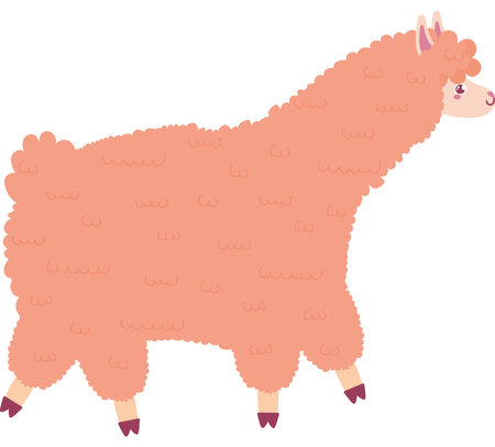 sweet colored llamaのイラスト素材