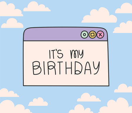 poster of its my birtdayのイラスト素材