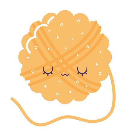 happy yarn ballのイラスト素材