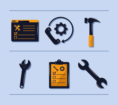 technical service iconsのイラスト素材