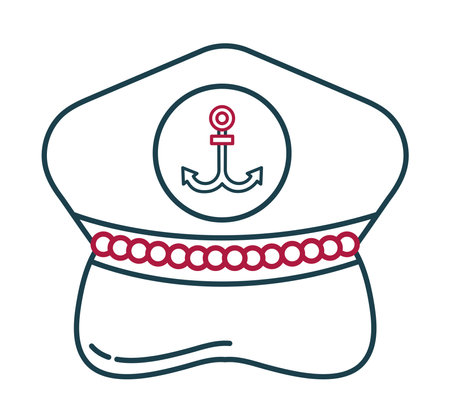 marine cap designのイラスト素材