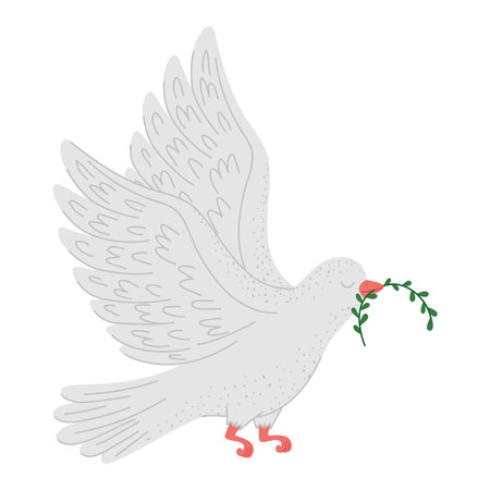 peace dove illustrationのイラスト素材