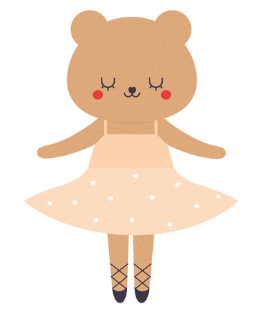 bear dancer of balletのイラスト素材