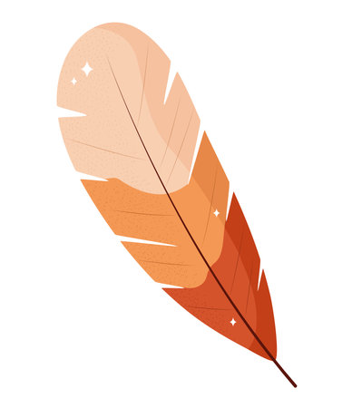 orange feather designのイラスト素材