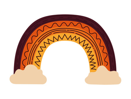 autumn rainbow illustrationのイラスト素材