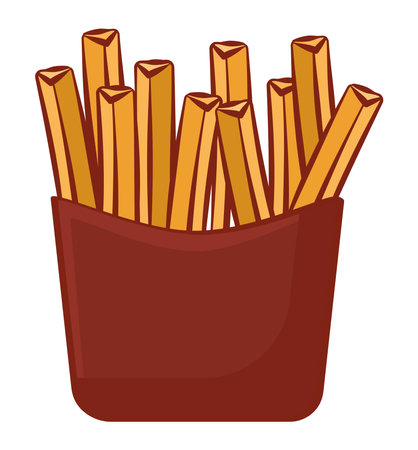 colored french friesのイラスト素材