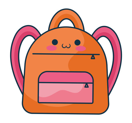 kawaii backpage designのイラスト素材