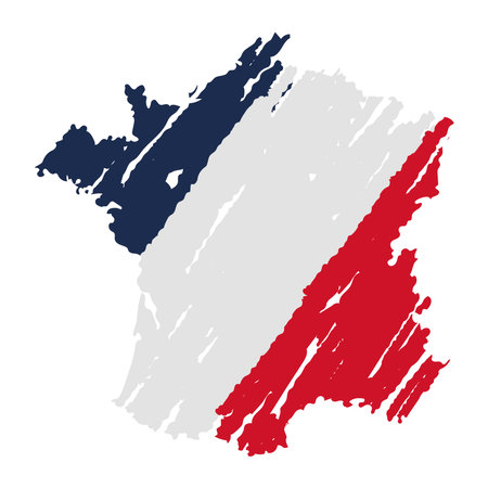france with a flag colorsのイラスト素材