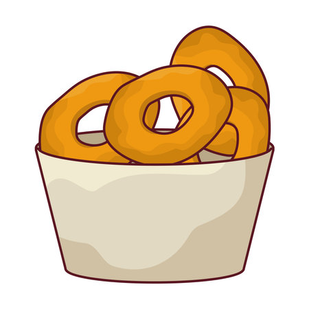 fried onion ringsのイラスト素材