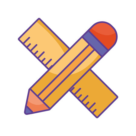 pencil and rulerのイラスト素材