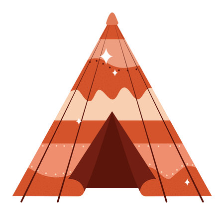 orange tent designのイラスト素材