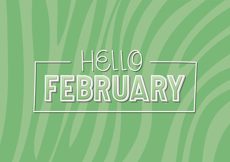 poster of hello februaryのイラスト素材