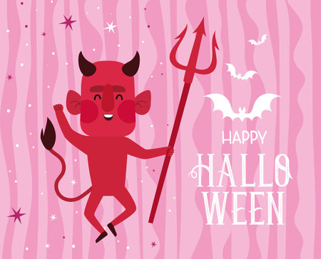 card of happy halloweenのイラスト素材