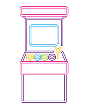 neon arcade consoleのイラスト素材