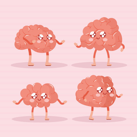 four cute brainsのイラスト素材