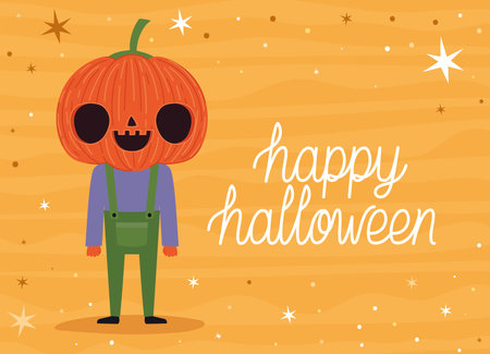 colorful halloween cardのイラスト素材
