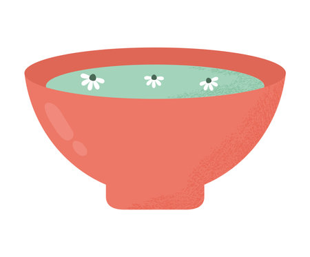 tea mug with flowersのイラスト素材