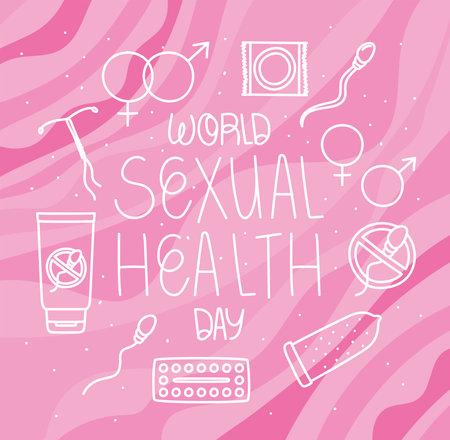 sexual health day posterのイラスト素材