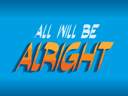 phrase of all will be rightのイラスト素材