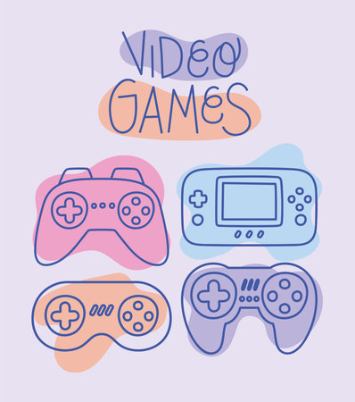 video games controllersのイラスト素材