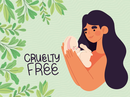 cruelty free posterのイラスト素材