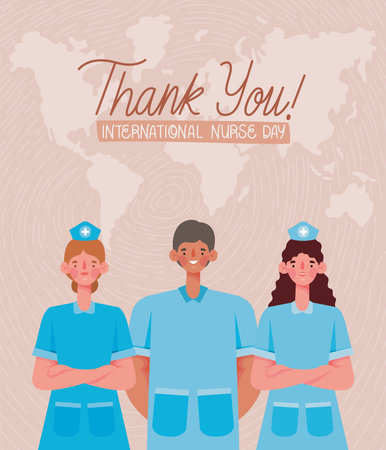 poster of thank you nursesのイラスト素材