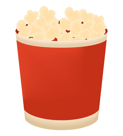 3d popcorn bucketのイラスト素材