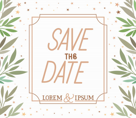 wedding invite posterのイラスト素材