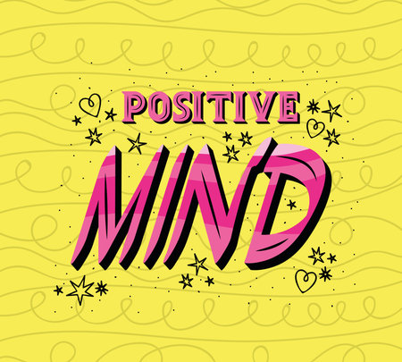 phrase of positive mindのイラスト素材