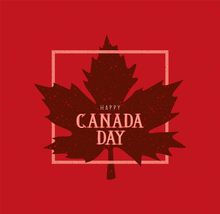 happy canada day cardのイラスト素材