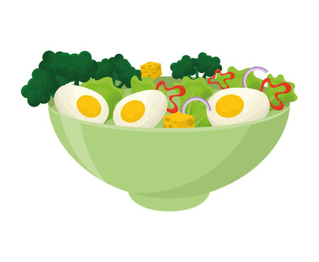 salad bowl designのイラスト素材